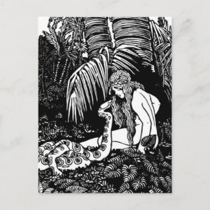 Carte Postale Réveillon Dans Le Jardin