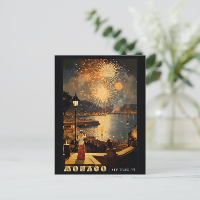 Carte Postale Réveillon du Nouvel An à Monaco (Debout devant)