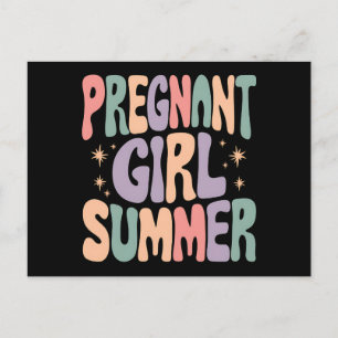 Carte Postale Révélation de grossesse Fille enceinte Fête prénat