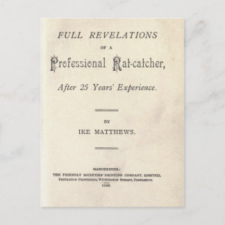 Carte Postale Révélations complètes d'un catcher professionnel