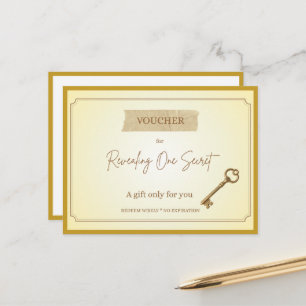 Carte Postale 'Révéler un secret' Chèque-cadeau drôle