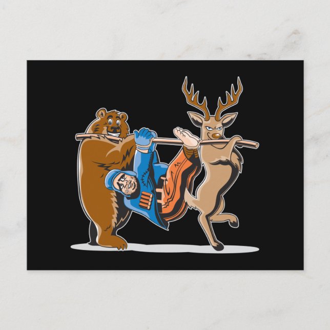 Carte Postale Revenge contre la chasse aux animaux (Devant)