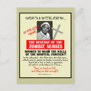 Carte Postale Revenge des infirmières zombies