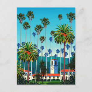 Carte Postale Rêverie Californienne : Parc de la ville avec palm