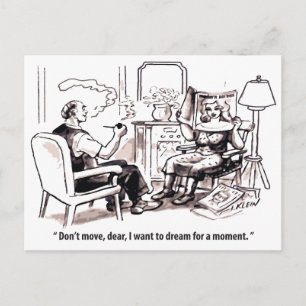 Carte Postale Rêveur, Relation homme et femme, Humour,