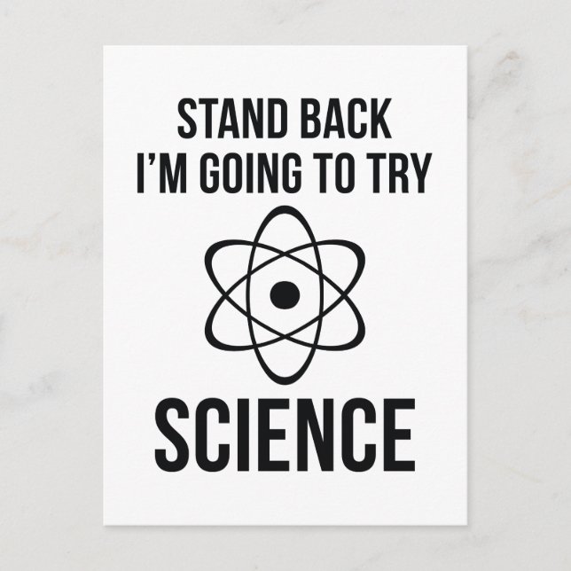 Carte Postale Reviens-toi, je vais essayer la science (Devant)