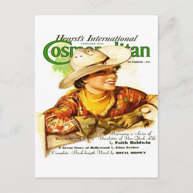 Carte Postale Revue Cosmopolite vintage (Cowgirl) (Devant)