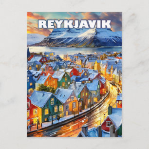 Carte Postale Reykjavík, où la culture et l'art fleurissent