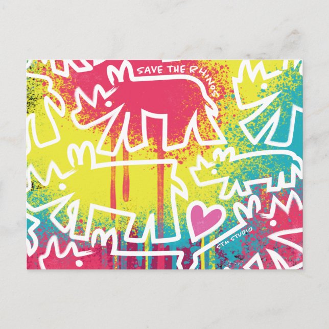 Carte postale Rhino Art 3 (Devant)