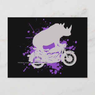 Carte Postale Rhino Biker