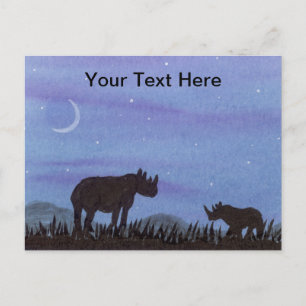 Carte Postale Rhinocéros