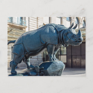 Carte Postale Rhinoceros devant le musée d'Orsay - Paris