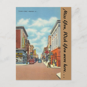 Carte Postale Rhode Island, Thames Street, Newport