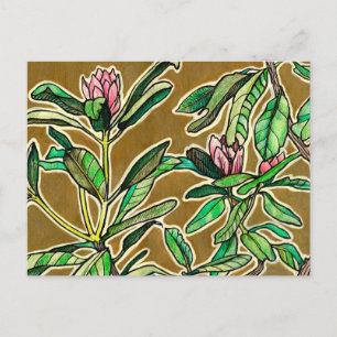 Carte Postale Rhododendron Azalea Fleurs de printemps Croquis fl