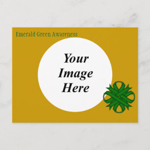 Carte Postale Ribbon Modèle Emerald Green Clover par K Yoncich