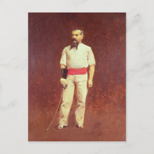 Carte Postale Richard Burton en tenue d'escrime, 1889