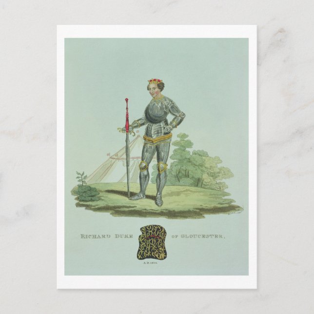 Carte Postale Richard III (1452-85) 1470, gravée par W. Maddock (Devant)