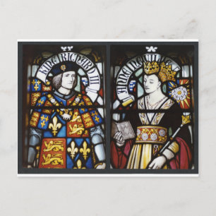 CARTE POSTALE RICHARD III ET REINE ANNE D'ANGLETERRE