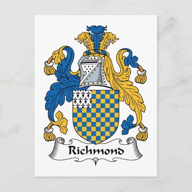 Carte Postale Richmond Family Crest (Devant)