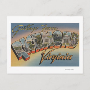 Carte Postale Richmond, Virginie - Grandes lettres Scènes 2