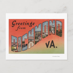Carte Postale Richmond (Virginie) - Grandes Lettres Scènes 3
