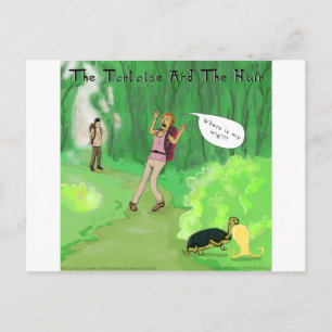 Carte Postale Rick London Turtle Et Le Coiffeur De Perruque Drôl