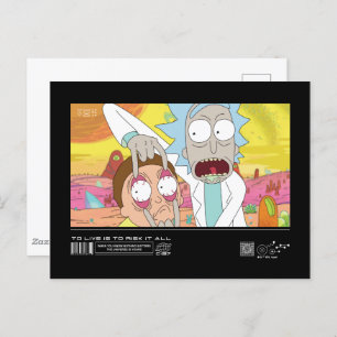 Carte Postale Rick Ouverture des yeux de Morty Citation graphiqu