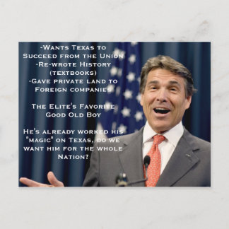 Carte Postale Rick Perry à la présidence ! ? ! ? ! ! ! !