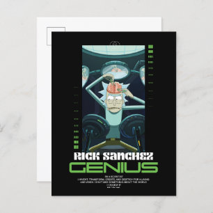 Carte Postale Rick Sanchez Genius Citation Graphique