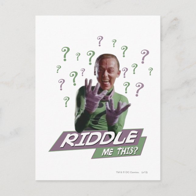Carte Postale Riddler - Riddle Me This (Devant)