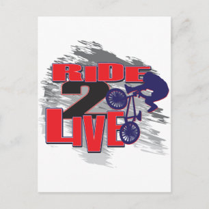 Carte Postale Ride 2 Live 2 Ride BMX rider