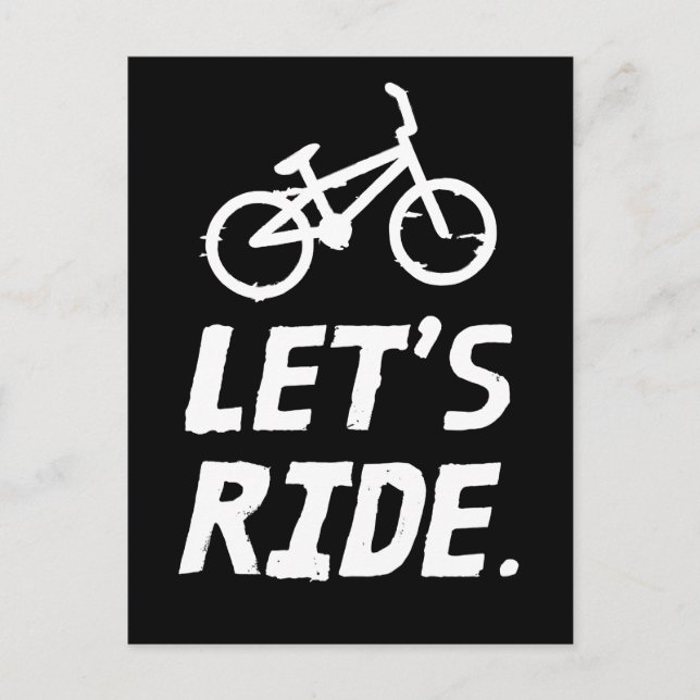 Carte Postale Ride City et Mountain Cyclist Humour (Devant)
