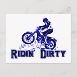 Carte Postale Ridin Dirty Dirt Vélo Rider