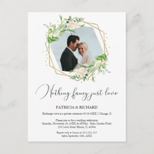 Carte Postale Rien De Fancy Just Love Eloped Mariage Réception