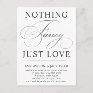 Carte Postale Rien De Fancy Just Love Mariage Faire-part Postc