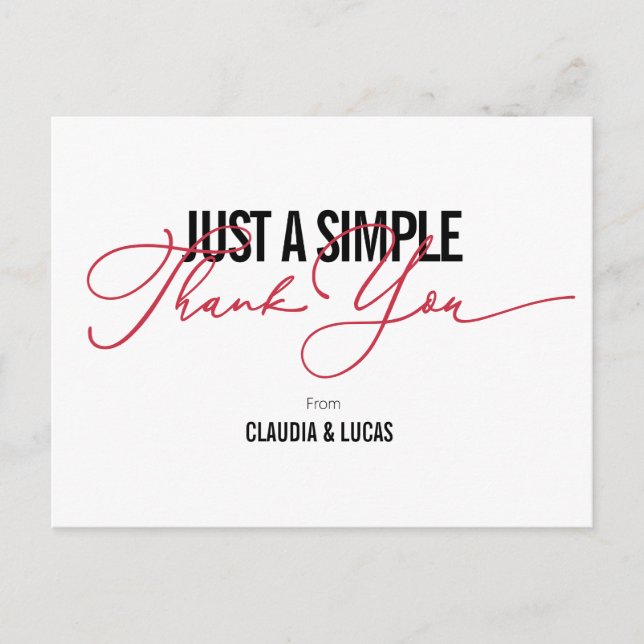 Carte Postale Rien De fantaisiste Juste Amour Merci (Devant)