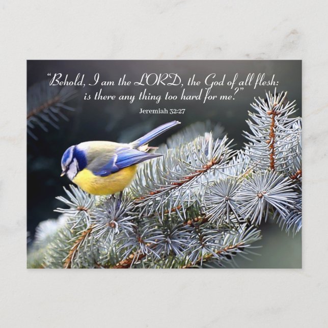 Carte Postale Rien de trop dur pour le Seigneur (Devant)