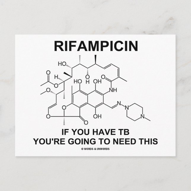 Carte Postale Rifampicine Si vous avez la tuberculose, vous alle (Devant)