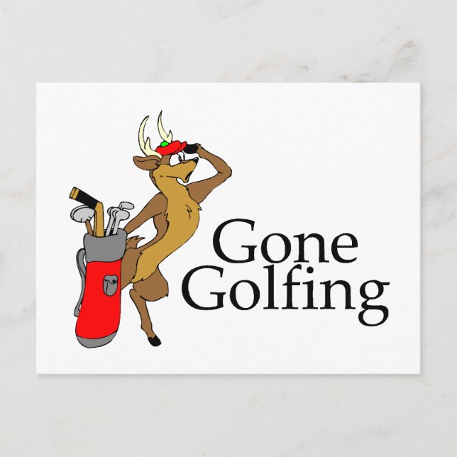 Carte Postale Rindeer de golf (Devant)