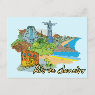 Carte Postale Rio de Janeiro, Brésil Cité mondiale