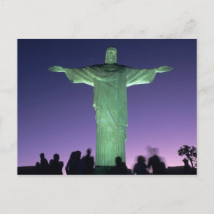 Carte Postale Rio de Janeiro, Brésil. la statue du Christ sur