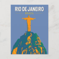 Rio De Janeiro Brésil Voyage Art Rétro