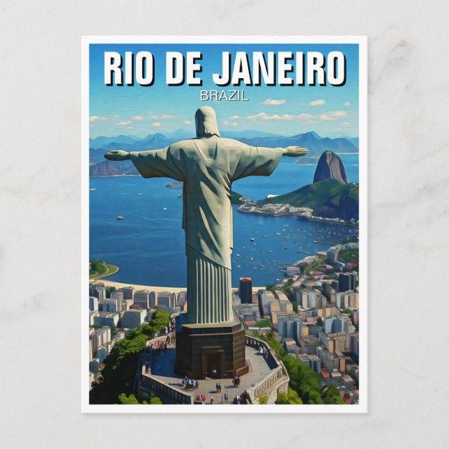 Carte Postale Rio de Janeiro Christ rédempteur (Devant)
