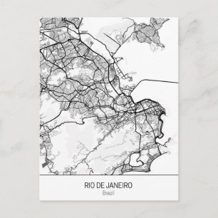 Carte Postale Rio de Janeiro minimaliste Brésil