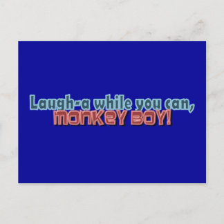 Carte Postale Rire Pendant Que Vous Pouvez Monkey Boy Design
