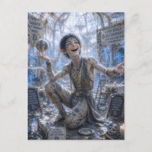 Carte Postale Rires joyeux / Acrobate de cirque / Restaurant