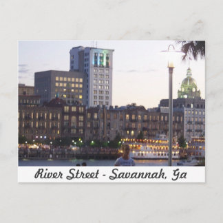Carte Postale River Street - Savannah, Géorgie
