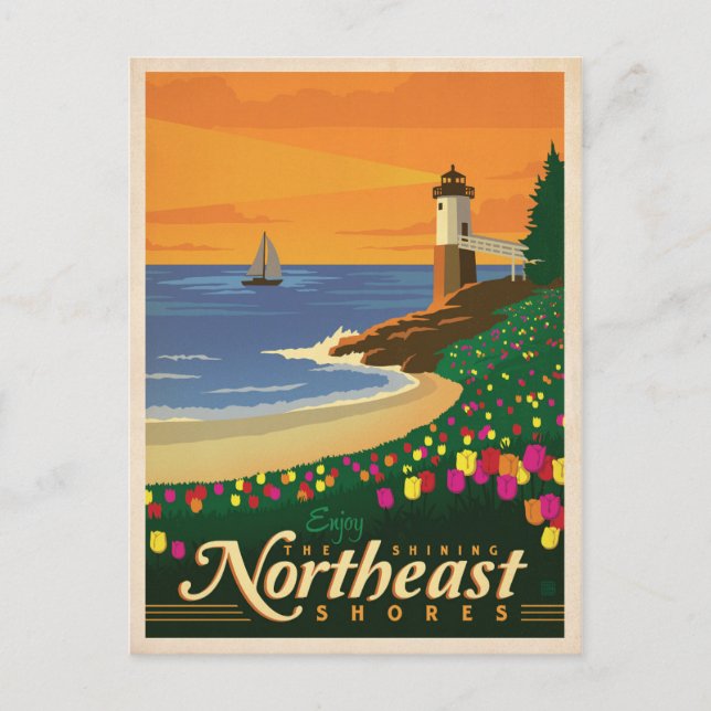 Carte Postale Rives du Nord-Est | États-Unis (Devant)