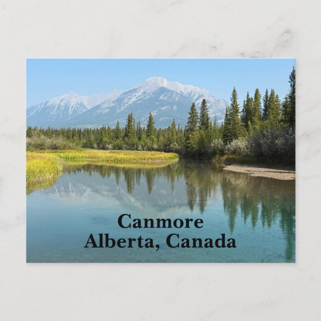 Carte Postale Rivière Bow à Canmore Canada (Devant)