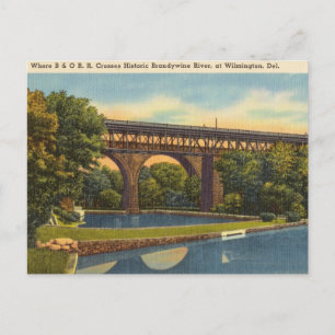 Carte Postale Rivière Brandywine vintage, Wilmington Delaware